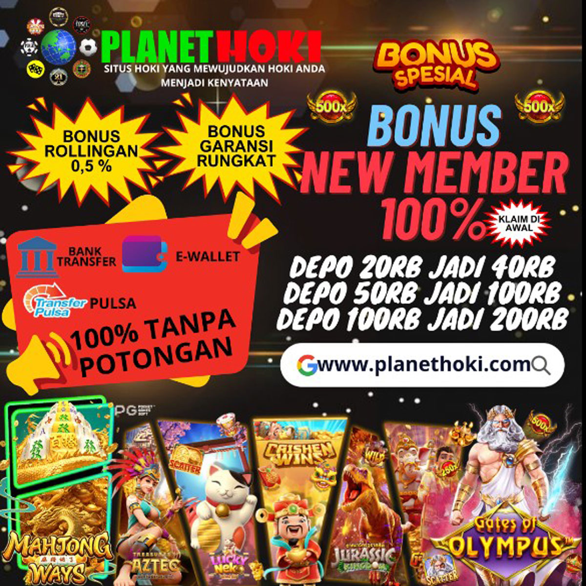 PLANETHOKI situs hoki dengan bonus spesial